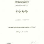 Sertifikāts - Dr. Rodke
